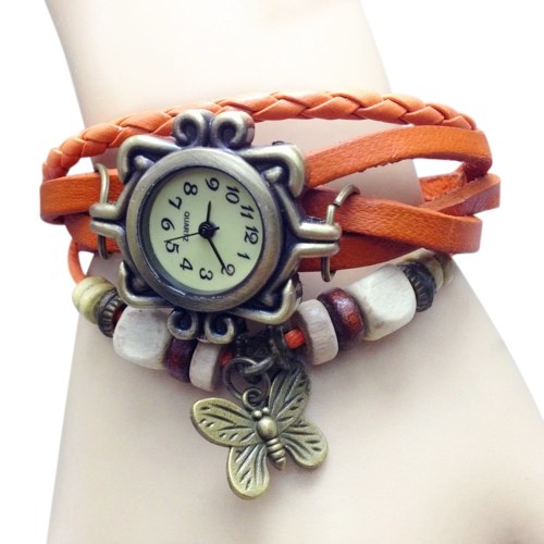 Reloj de pulsera hecho a mano vintage de moda para mujer