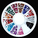 Ongle strass acryliques de forme 600pcs 12colours de diamant de roue de décoration d'art