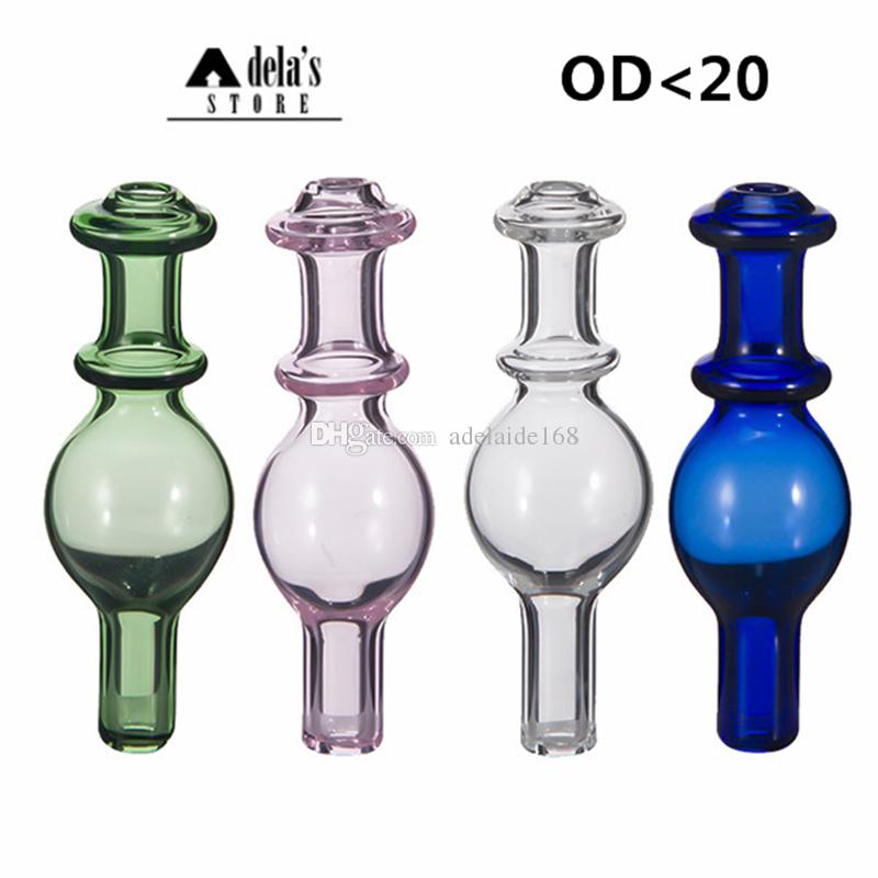 Glass Bubble Carb Cap 20mm Ball Dome Quartz Thermal Banger Nails Colorful Universal Green Purple Pink Blue Clear Dab Rig 587