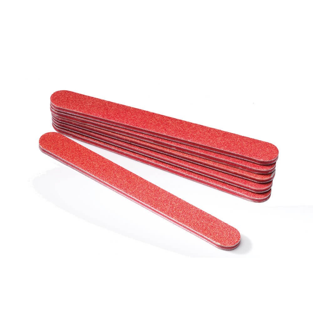 Star Nails Red Tiflon Nail File 80/80 Grit Pack of 12