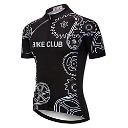 21Grams Men's Short Sleeve Cycling Jersey Summer Spandex Polyester Black Gear Bike Top Mountain Bike MTB Road Bike Cycling Quick Dry Breathable Back Pocket Sports Clothing Apparel / Athleisure Lightinthebox