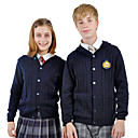 uniformes escolares azul marino de punto con capucha chaqueta de punto