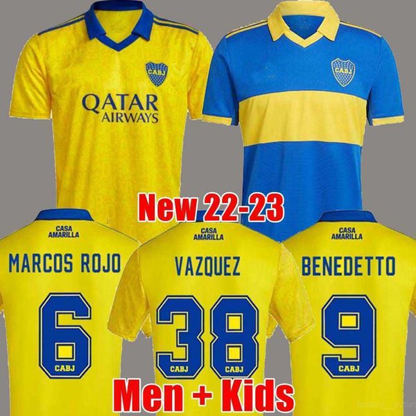 fans player 2022 2023 Boca Juniors soccer Jerseys VILLA SALVIO Men kids Benedetto Salvio camisa de futebol 22 23 football shirt TEVEZ