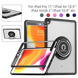 Tablet Case Cover For Apple Mini 10.9 10.5 11 9.7 ipad 9th 8th 7th Generation 10.2 inch with Stand Clear Armor Defender Rugged Protective Solid Colored TPU Acrylic Lightinthebox
