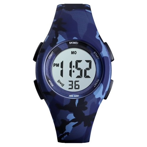 SKMEI 1459 Luminous 5ATM Reloj deportivo digital resistente al agua para niños