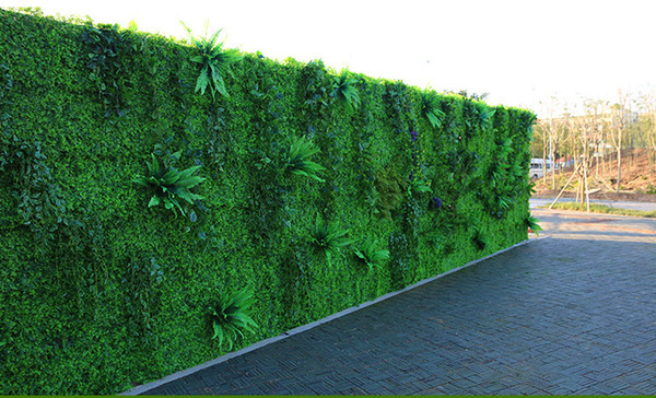 40*60cm Artificial Plant Wall Lawn Milan Eucalyptus Grass Plastic Fake Lawn Green Plant Wall Door Decoration