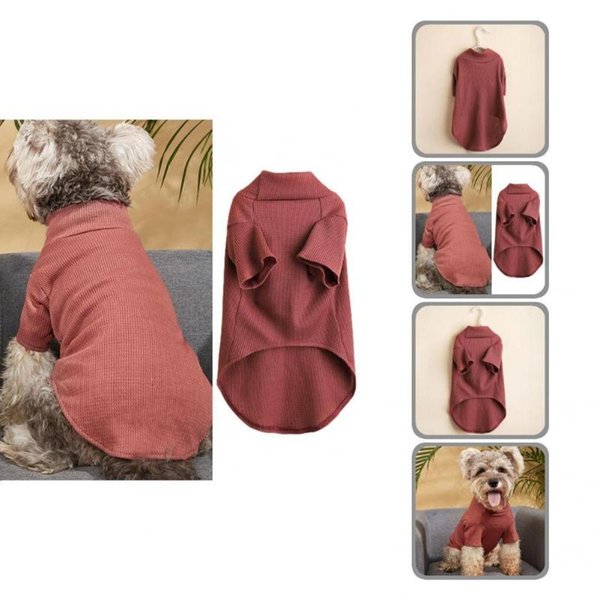 Dog Apparel Delicate Texture Red Color Medium Dogs Cats Washable Clothes Shirt For Spring