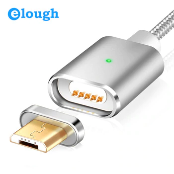 Elough E03 Magnetic Charger Micro USB Cable For Xiaomi Huawei Android Mobile Phone Fast Charging Magnet Microusb Data Cable Wire