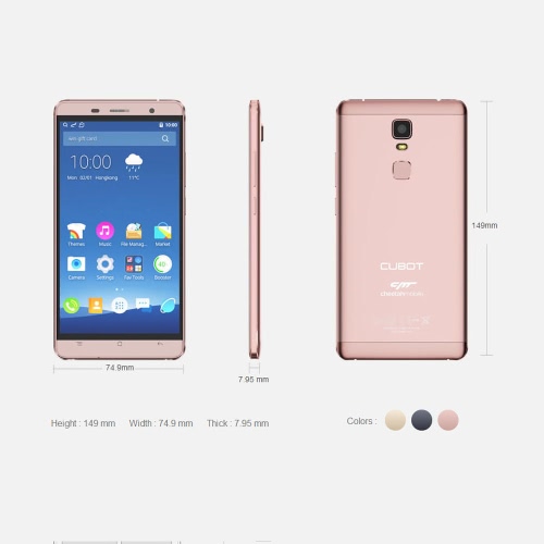CUBOT Cheetah Smartphone 4G FDD-LTE 3G WCDMA Android 6.0 OS MTK6753A Octa-Core 5,5 