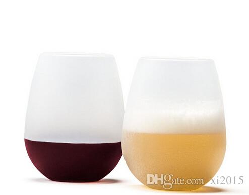 New Design Fashion 2015 Unbreakable clear Rubber Wine Glass silicone wine glass silicone wine cup wine glasses