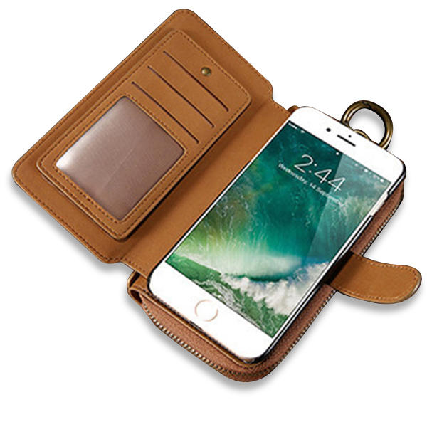 FLOVEME 4.7-5.5 inches Cell Phone Case Men Women Clutch Bag PU Leather Wallet for iphone
