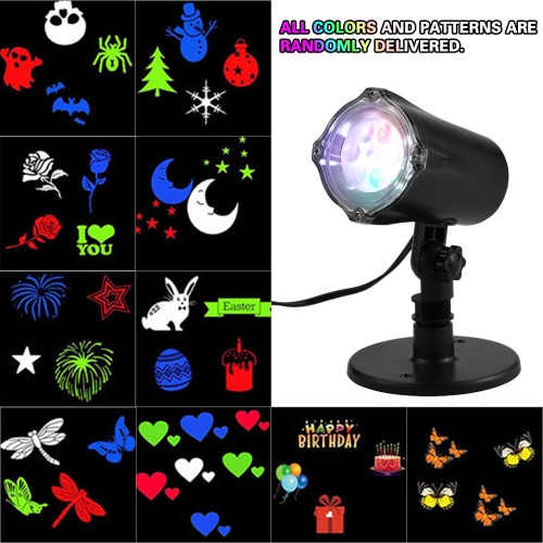 4 LEDs Moving Snowflake Projector Lamp