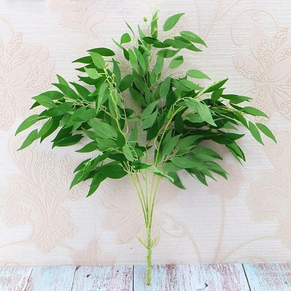 Decorative Flowers & Wreaths Artificial Green Plant Vines Desktop Fake Leaves For Home Garden Decoration Simulation Rattan