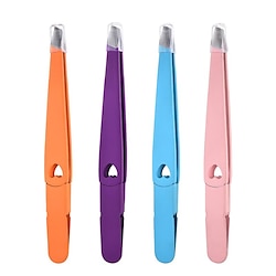 Eyebrow Tweezer Colorful Hair Beauty Fine Hairs Puller Stainless Steel Slanted Eye Brow Clips Removal Makeup Tools Lightinthebox