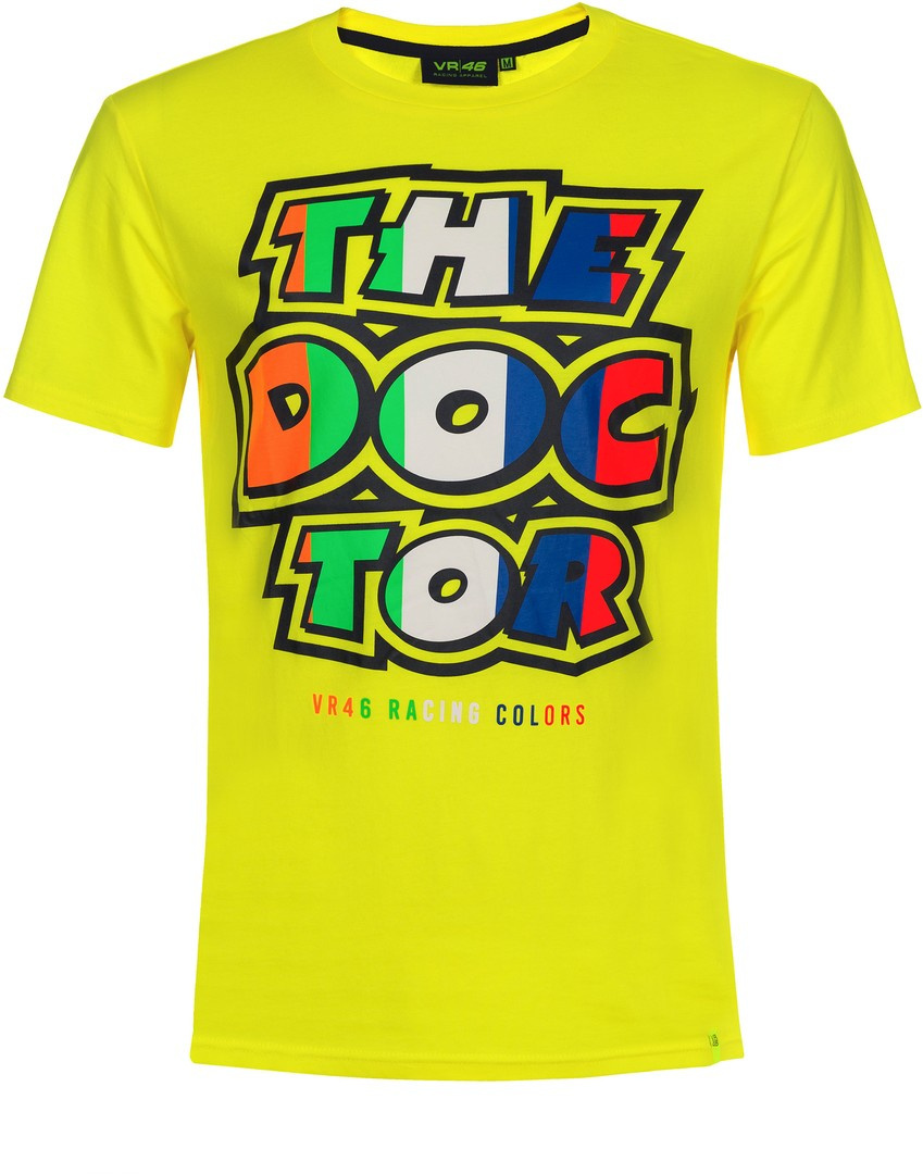 VR46 The Doctor Stripes T-Shirt Jaune S