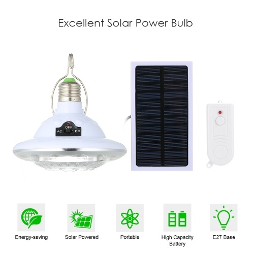22 LED Solar Powered Energy Bulb with Remote Control