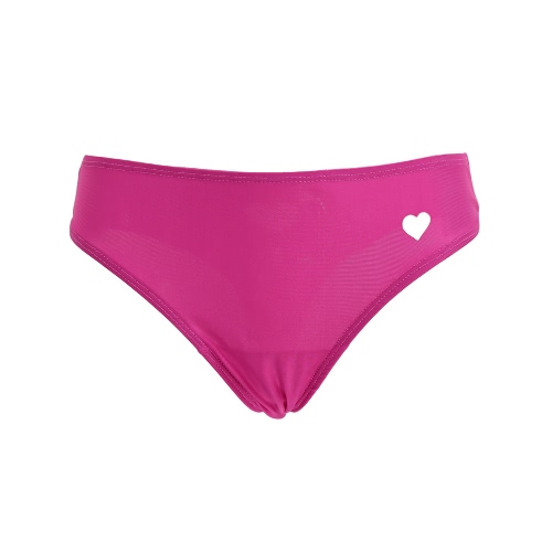 Women Swim T-Back Beachwear Heart Cutout Low Waist Elastic Bikini Bottom Swimwear Bottom Thong