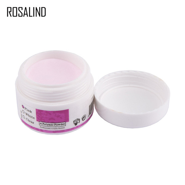 rosalind 1pcs acrylic powders & liquids pink clear 15g nail art tips builder manicure nail polymer builder art tools