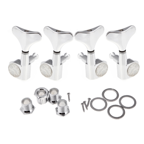 4 Chrome Sealed Tuning Pegs Tuners Machine Heads for Bass Guitar 2L+2R