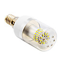 E14 4W 50xSMD 3014 280LM 5500-6500K Cool White Light LED Corn Bulbs Silver-Wire (AC 110-240V)