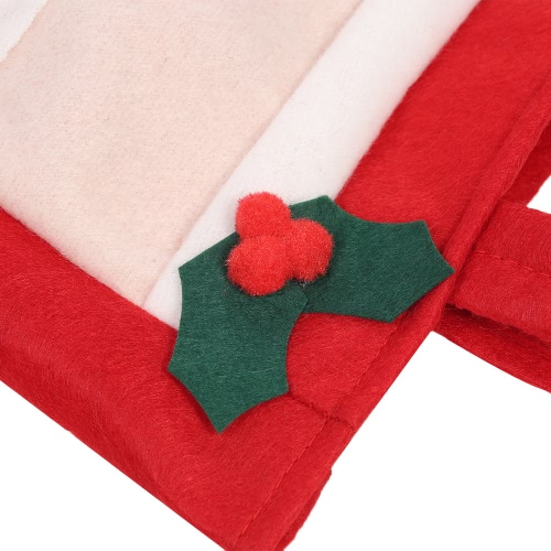 2pcs / set Papá Noel estilo Navidad caramelo bolsas con manijas no tejidas regalo envuelto X'mas ornamentos de decoración