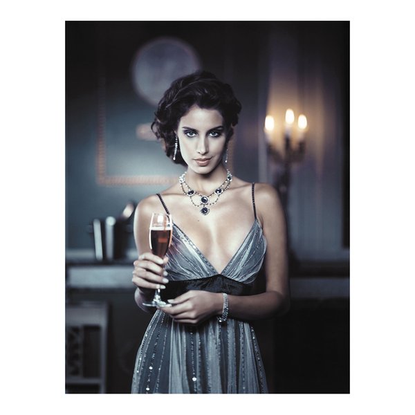 Marc Lagrange Woman Wine Glass Photography Painting Poster Print Home Decor Framed Or Unframed Photopaper Material