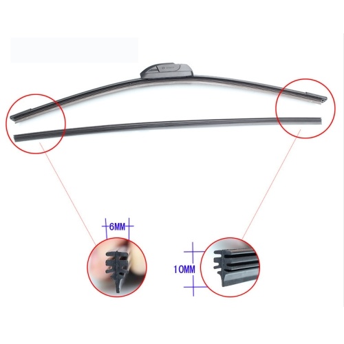 2pcs Boneless Rubber Automotive Wiper Blade Strip Windscreen Wipers Accessories Tools of Auto
