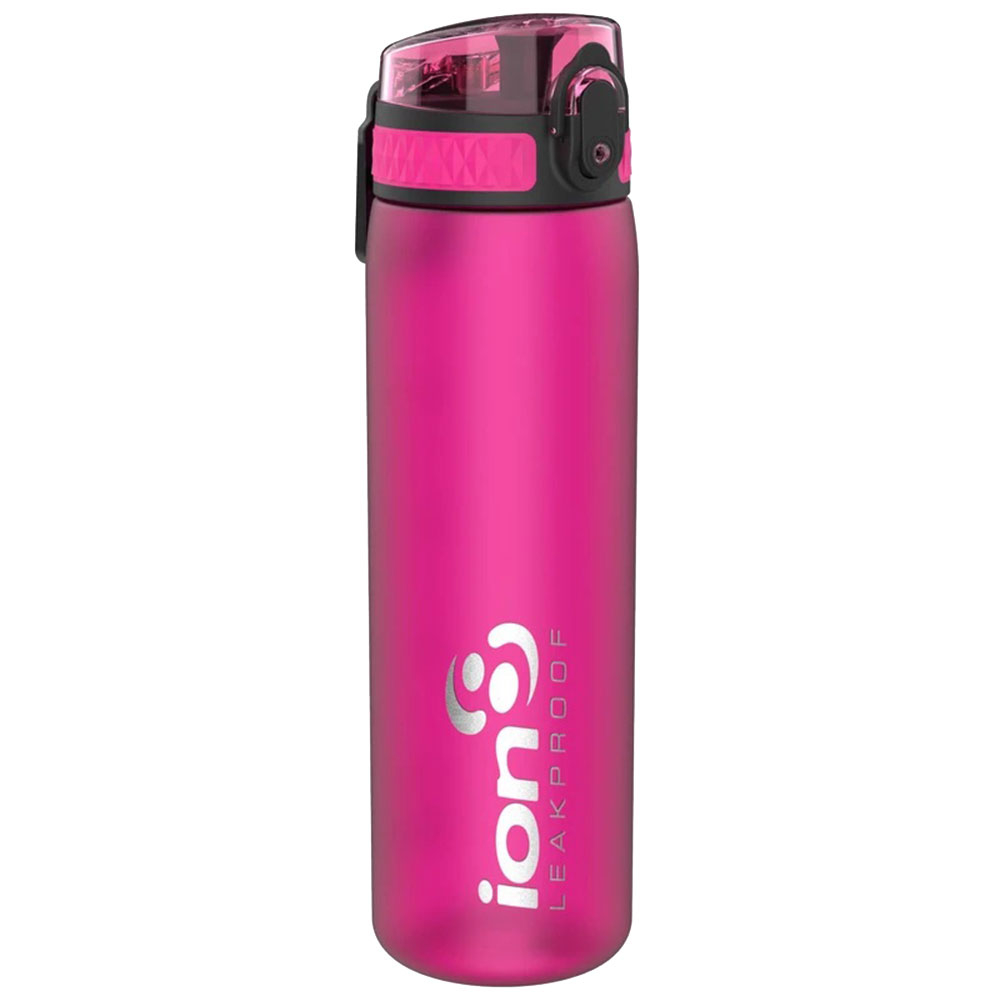 Ion8 Slim Leak Proof One Touch BPA Free Water, Coffee, Sports & Drinks Bottle 500ml - Frosted Pink