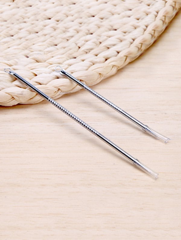 2Pcs Stainless Steel Acne Removing Needles