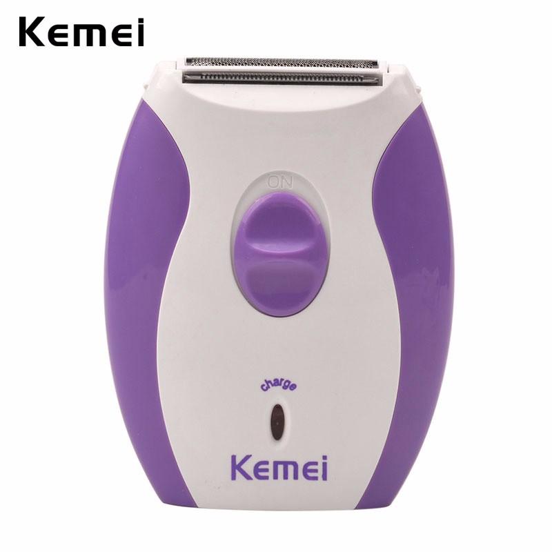 Kemei Electric Women Shaver Razor Trimmer Rechargeable Hair Remover Arm Leg Bikini Underarm Hair Shaving Machine Personal Care