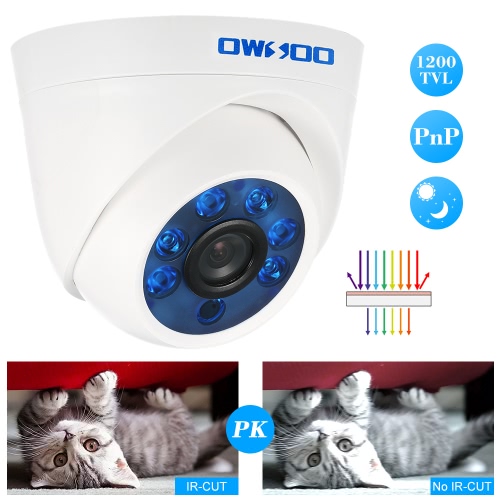 OWSOO  1200TVL Dome Surveillance Camera 3.6mm 1/3