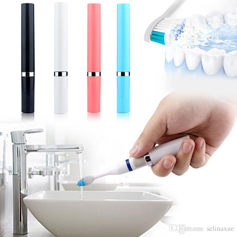 Ultrasonic toothbrush Mini disposable electric toothbrushwith with 2 spare brushhead battery powered for adult travel and home use