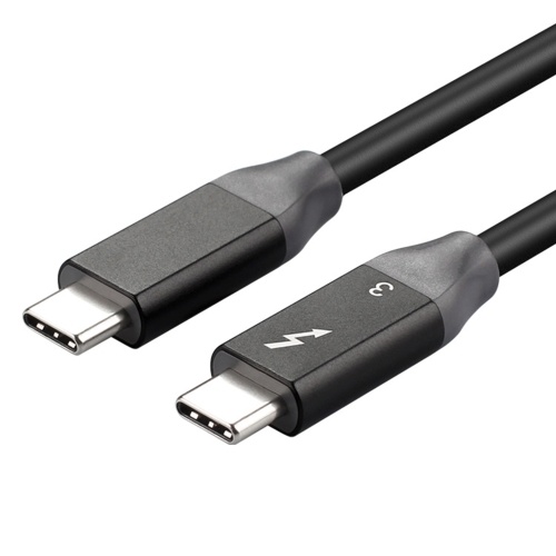 Câble USB-C mâle vers USB-C mâle Câble de type C complet Synchronisation vidéo et audio 5K PD100W Charge rapide Compatible avec Thunderbolt3, 1FT