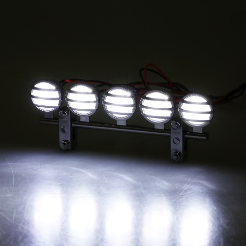 G.T.POWER 5 Electrochape el proyector LED barra de luz de techo RC conjunto para Crawlers RC