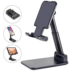 Cell Phone Stand for Desk - Fully Foldable  Height Adjustable Cellphone Stand Holder, Portable iPhone Dock Cardle for iPhone 13 12 Mini Pro Max, Samsung Galaxy S22, Kindle, Smartphones(4-10) miniinthebox