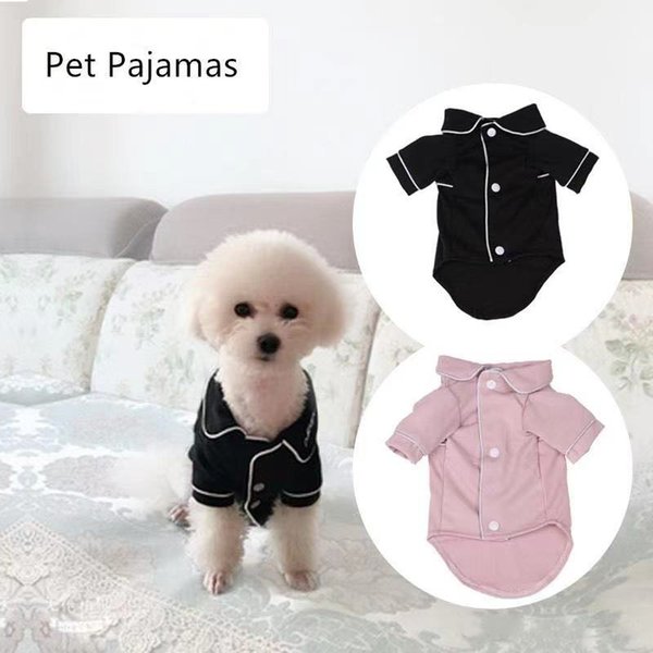 Small Dog Apparel Coat Pet Puppy Pajamas Black Pink Girls Poodle Bichon Teddy Clothes Christmas Cotton Boy Bulldog Softfeeling Shirts