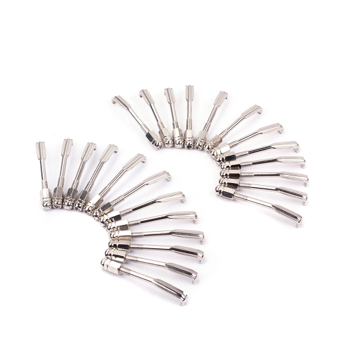 24pcs Hooks and Nuts Metal Chrome Plated Parts for Banjo