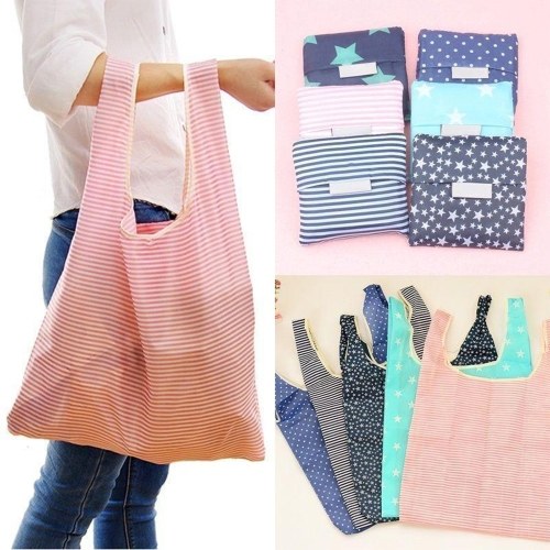 Cute Lady Foldable Recycle Bag Eco Reusable Shopping Bags Large