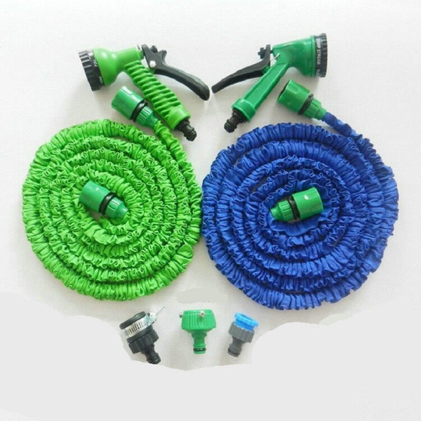 3X Expandable Magic Hose with 7in1 Spray Gun Nozzle 25FT/50FT/75FT/100FT Irrigation System Garden Hose Water Gun Pipe OPP Package 10PCS