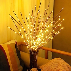 Christmas Decor 75cm Willow Branch 20 LEDs LED Night Light Flexible Warm White White Multi Color Thanksgiving Day Christmas Waterproof Party Decorative AA Batteries Powered Lightinthebox