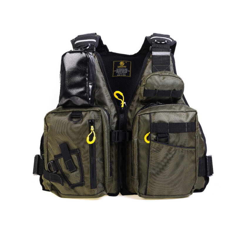 LEO 28117 Fishing Tactical Vests Multi Pocket Mesh Jackets Breathable Safety Waistcoat