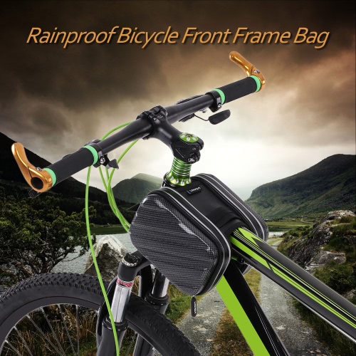 Lixada Rainproof Outdoor Cycling Hiking Riding Road Bikes MTB City Bike Bicycle Front Frame Bag Pack Double Pouch  Front Tube Bag Pouch
