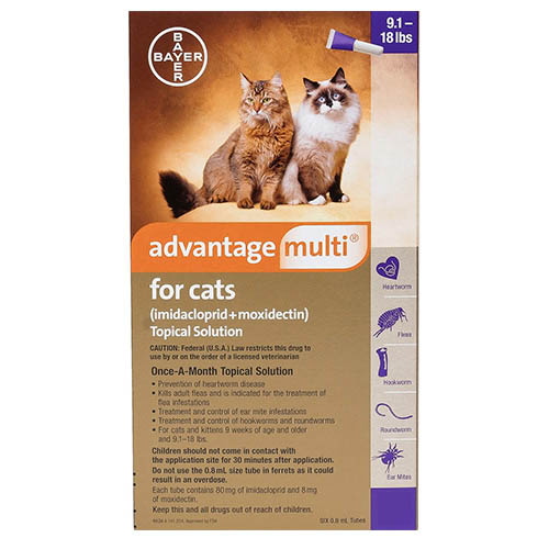 Advantage Multi (Advocate) Cats Over 10lbs (Purple) 12 Doses