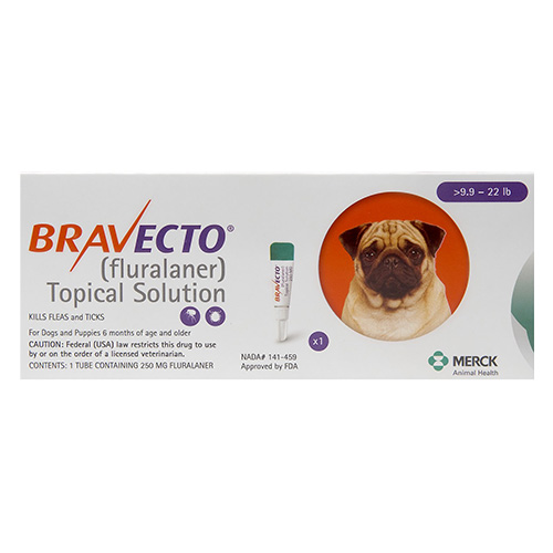 Bravecto Topical For Small Dogs (9.9 - 22 Lbs) Orange 3 Doses
