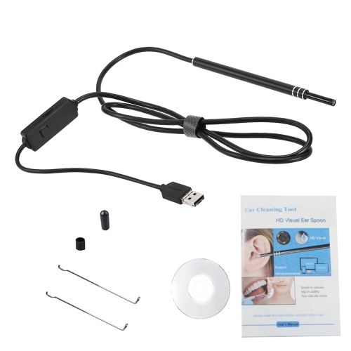 6 LED 5.5 MM Lens Endoscope Inspection USB Fil Serpent Tube Caméra pour Oreille Nez Gorge Soins de Santé, Travailler avec Android et Fenêtre PC