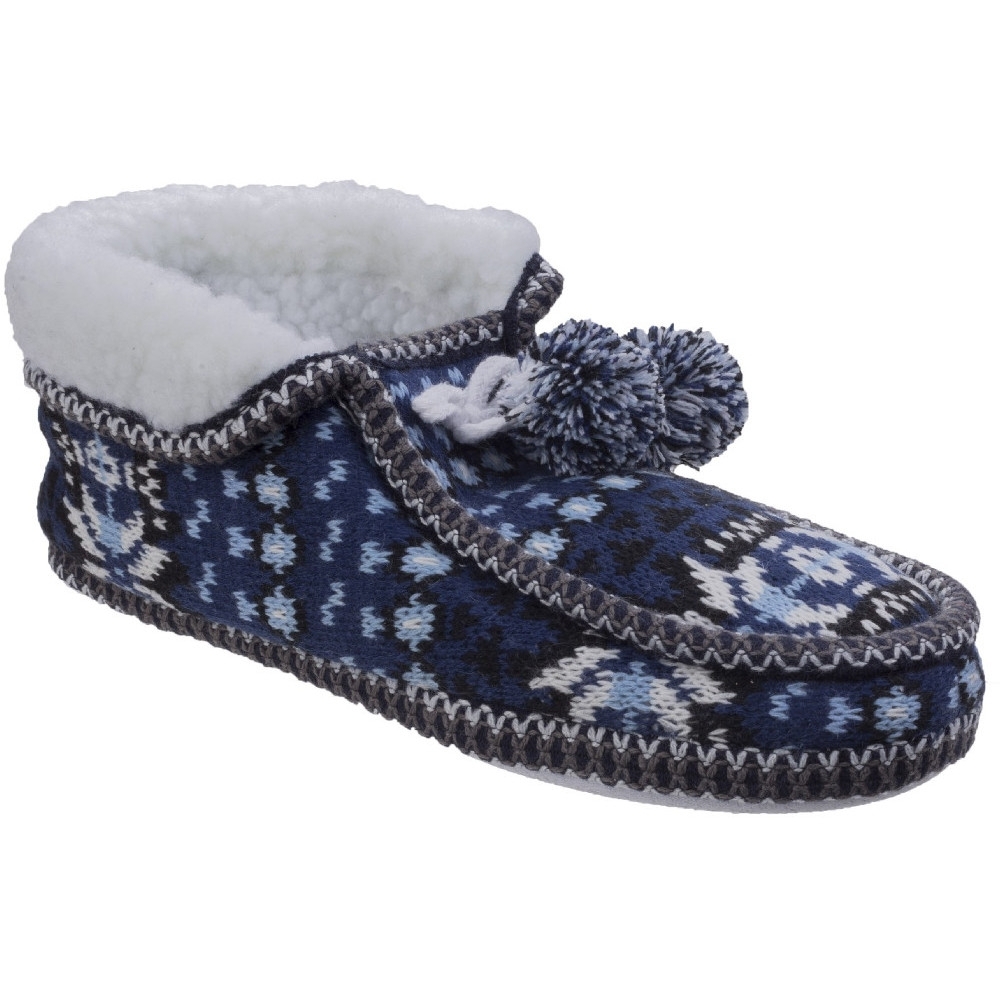 Divaz Womens/Ladies Lapland Full Shoe Knitted Casual Bootie Slippers Medium