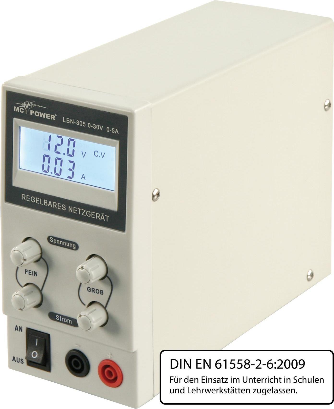 Labornetzgerät LBN-305, regelbar, 0-30 V, 0-5 A, LC-Anzeige (1800003)