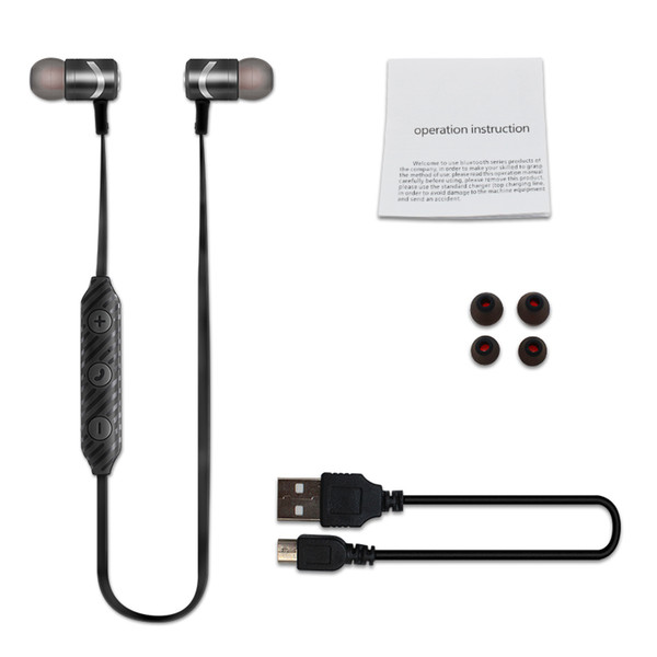 l08 bluetooth earphone magnetic wireless earpiece stereo bluetooth earbuds sport headset with mic for xiaomi iphone phone lowest price