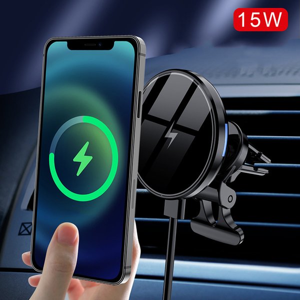 Magnetic Wireless Car Charger Mount for iPhone 13 12 Pro Max 13 mini 15W Fast Charging Air Vent Magnet Accessories Car Phone Holder