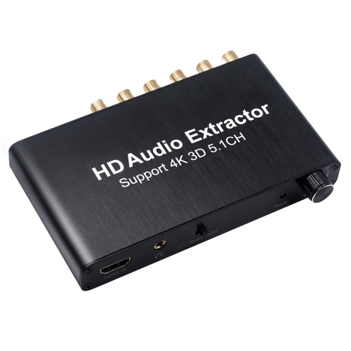 HD Audio Converter SPDIF w / 3.5mm Stereo HD Audio Adapter HD Extractor Soporte 3D 4K